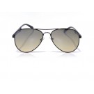 Vision Plus Black With Grey Half Rim Aviator Sunglasses