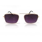 Vision Plus Gold With Maroon Half Rim Wayfarer Sunglasses