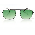 Vision Plus Black With Green Half Rim Wayfarer Sunglasses