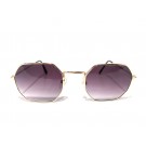 Vision Plus Gold Half Rim Round Sunglasses