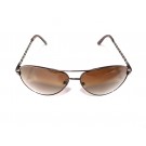 Vision Plus Brown Full Rim Aviator Sunglasses