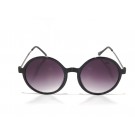 Vision Plus Black With Grey Full Rim Round Sunglasses