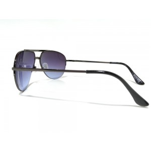 Vision Plus Black With Grey Half Rim Aviator Sunglasses