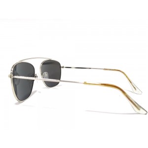 Vision Plus Silver With Blue Half Rim Wayfarer Sunglasses