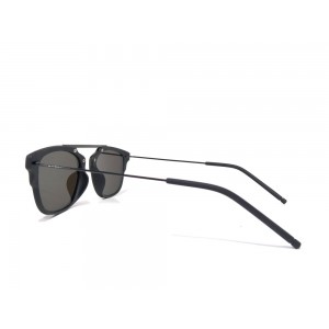Vision Plus Black With Blue Half Rim Wayfarer Sunglasses