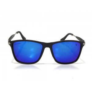 Vision Plus Black With Blue Full Rim Wayfarer Sunglasses