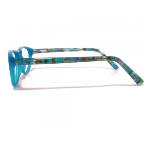 Eyeket Printed Cyan Cat Eye