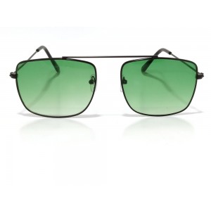 Vision Plus Black With Green Half Rim Wayfarer Sunglasses