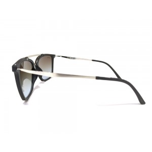 Vision Plus Black With Silver Full Rim Wayfarer Sunglasses