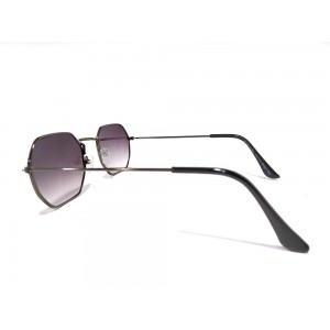 Vision Plus Black Half Rim Round Sunglasses