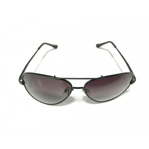Vision Plus Black Grey Full Rim Aviator Sunglasses