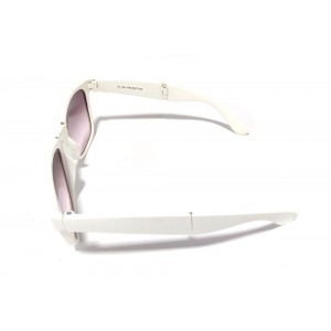 Vision Plus White Full Rim Wayfarer Sunglasses