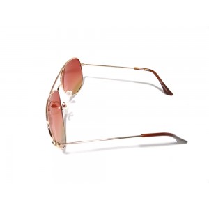 Vision Plus Gold Yellow Full Rim Aviator Sunglasses