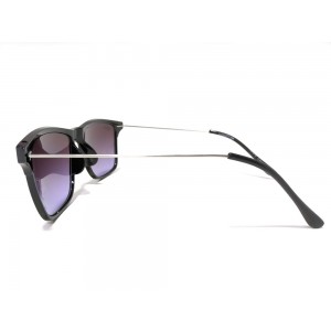 Vision Plus Black With Silver Full Rim Wayfarer Sunglasses
